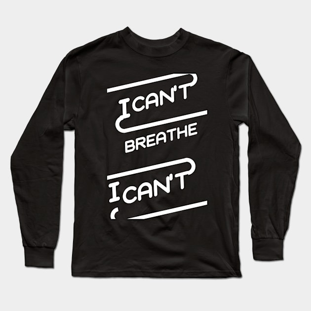 black lives matter, i cant breathe shirt, george floyd, i can't breathe, justice for floyd, civil rights,justice for george, black history Long Sleeve T-Shirt by QUENSLEY SHOP